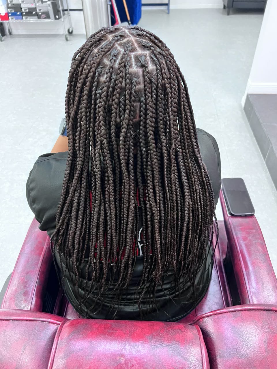 Long box braids, back view